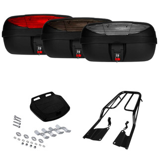Bauleto Bau 45L + Bagageiro Aço Preto Sansão Titan 160 2016 à 2021 Suporta Até 6Kg em Oferta na Shopee