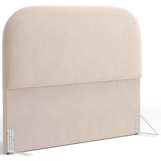 Cabeceira Cama Box King 195cm Orgânica Lanna W01 Suede Bege - Lyam Decor em Oferta na Shopee