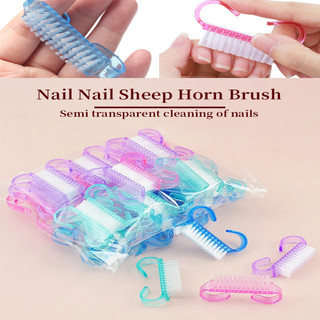 Kit c/2/12 Pcs Escovinha de Unhas de Plástico com cerdas de NYLON e cabo anatômico desliz…