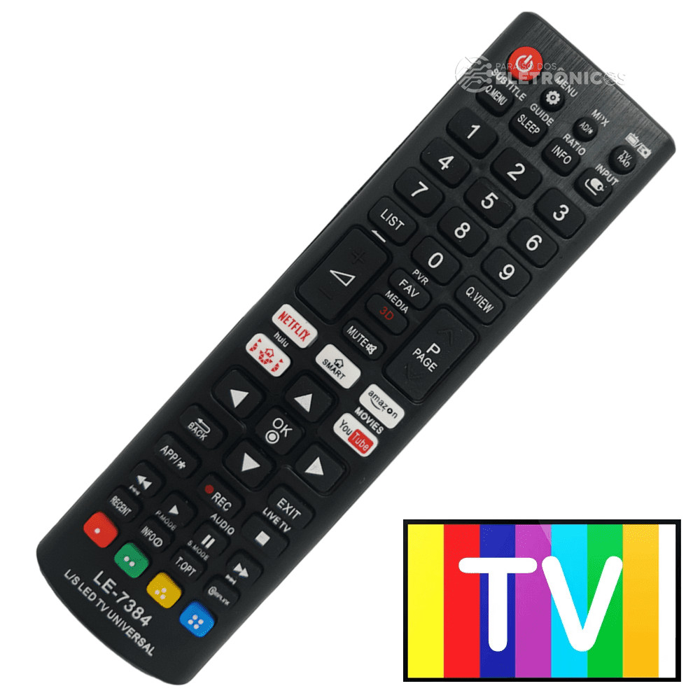 Controle Remoto Universal Smart TV Samsung Teclas Netflix e Youtube Alta Qualidade LE7384