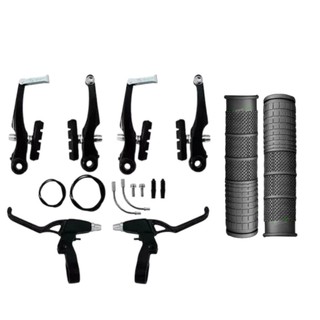 Kit Freio V Brake Completo Com Manete E Cabos + Manopla para bicicleta Bike