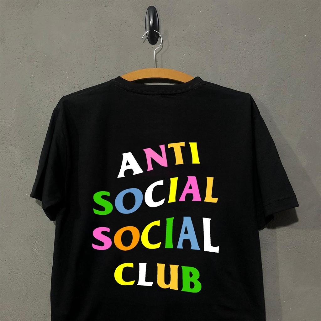 Camiseta ANTI SOCIAL COLORIDO F/C Camisa Manga Curta 100% Algodão KPF