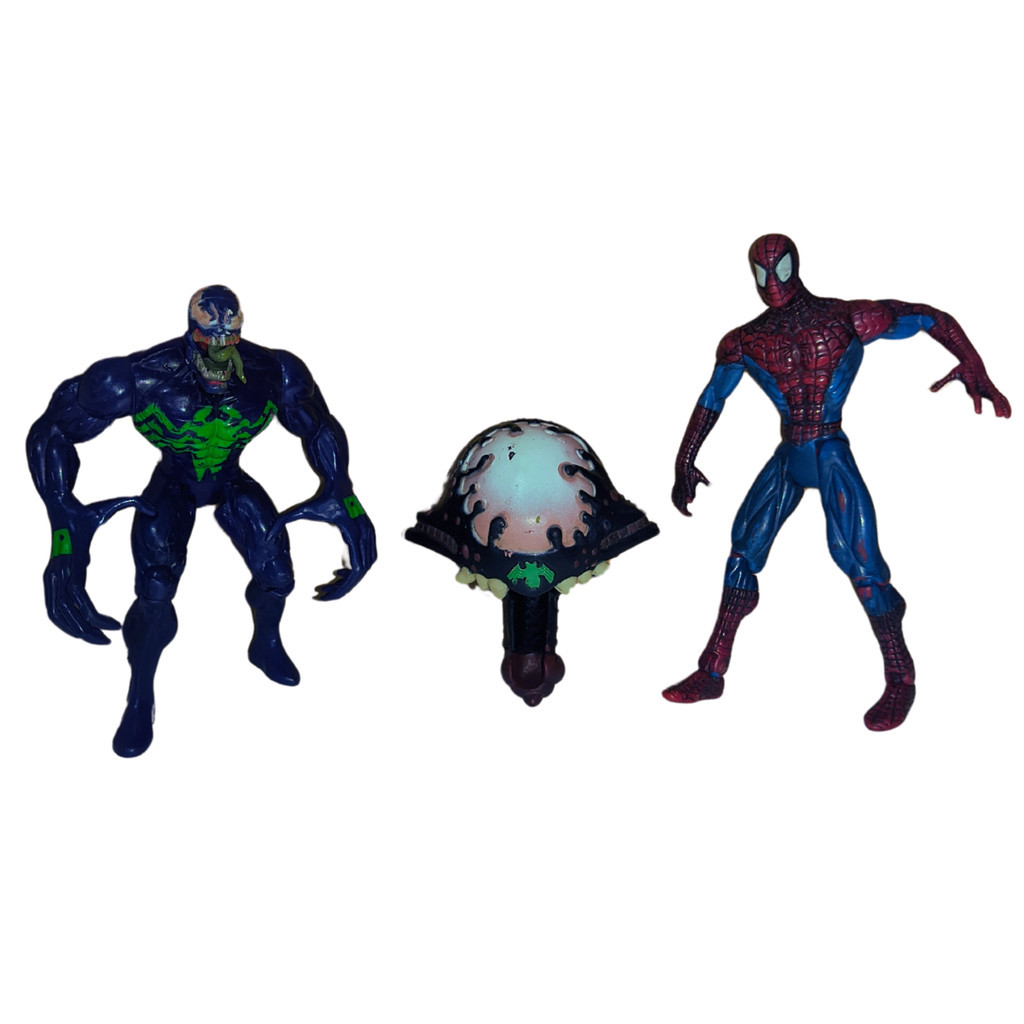 bonecos spider-man e venon marvel legends toy biz 1997