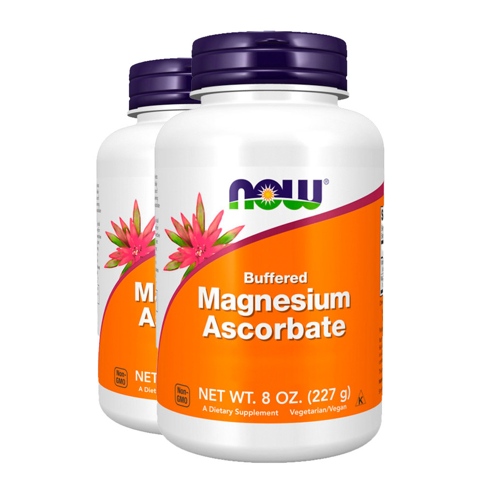 Kit 2x Ascorbato Magnésio Pó + Vit C Now Foods 227g Importado/Made in Usa em Oferta na Shopee