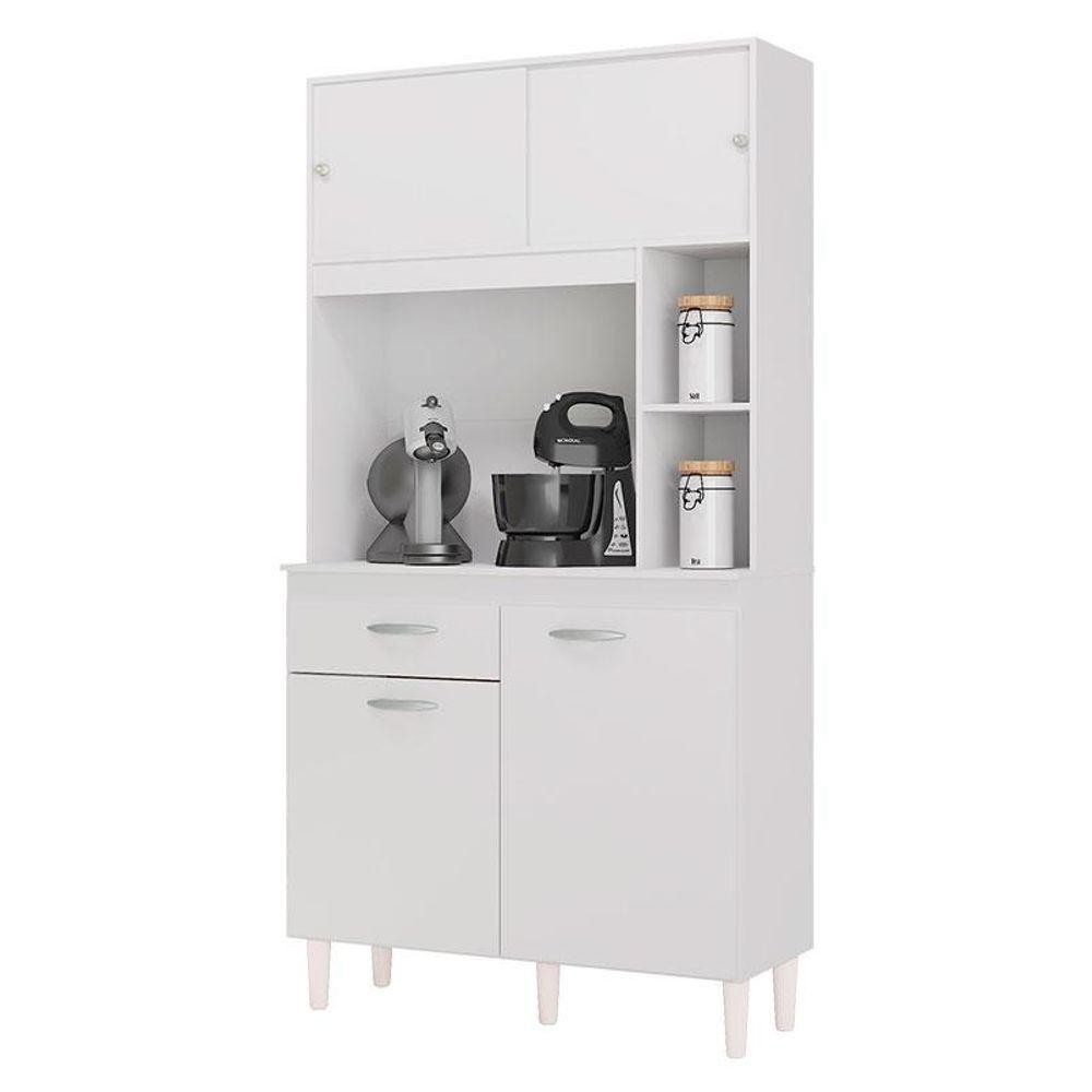 Armário Para Cozinha Kit Duda 90 Cm Branco - Poquema em Oferta na Shopee
