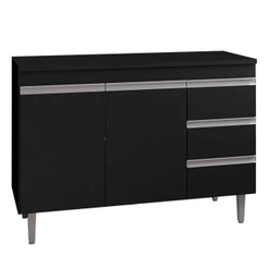 Balcão De Pia Andréia 100 Cm Preto - Ajl