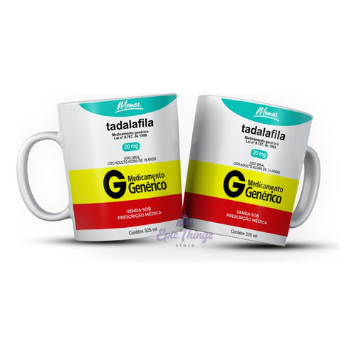 Caneca Divertida Meme Tadalafila Remédio Viagra Tadala