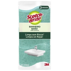 Kit com 3 Esponja para Banheiro SCOTCH-BRITE
