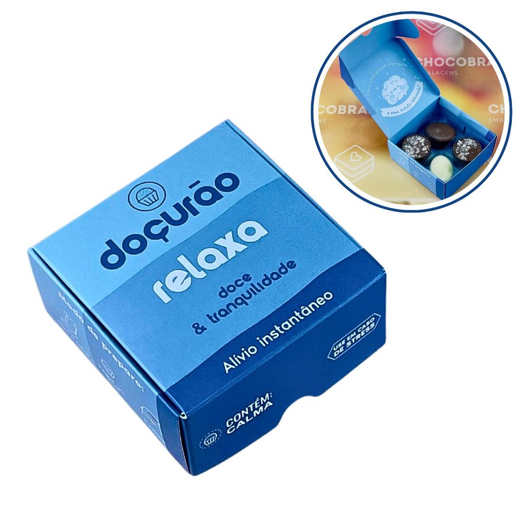 10~50 CAIXA 04 DOCES RELAXA  8X8X4 ID5256 (IDEIA) - Stationery