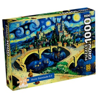 Mini Quebra-cabeça 1000 peças Noite Estrelada 2.0 - Grow em Oferta na Shopee