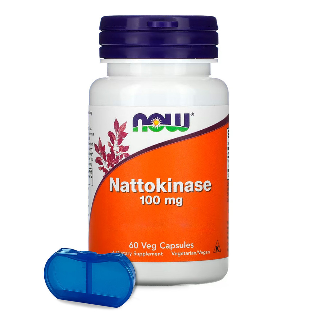 Nattokinase 100mg Now Foods Enzima Nato 60Caps Importado + Porta Cápsulas em Oferta na Shopee