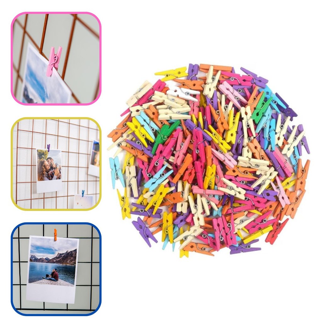 Kit Mini Prendedor Colorido 30 Unidades