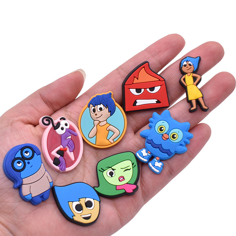 Shoe Charms Cartoon Inside Out Decoração Estilo Presente Acessórios De Sapato De PVC Com Botão