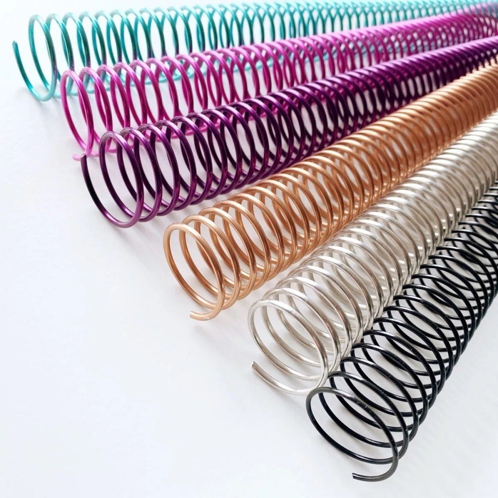 Espiral de Metal 40mm Preto 35cm para Encadernação Passo 6mm - 3 unidades