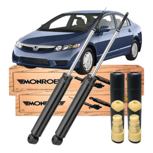 Par Amortecedor + Batente Traseiro Original Monroe New Civic 1.8 2007 2008 2009 2010 2011 2012 2013 em Oferta na Shopee