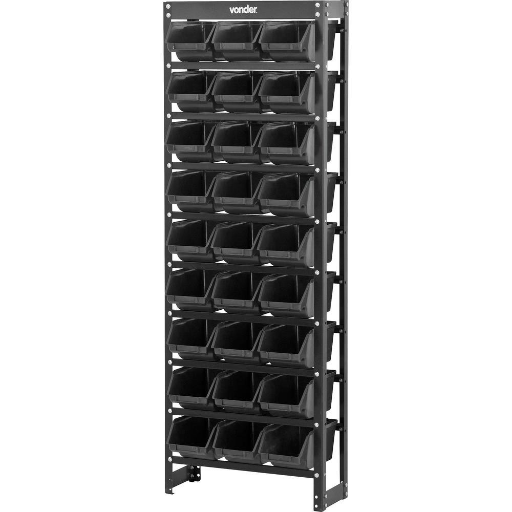 Estante Gaveteiro Metálica 150x53x20cm Com 27 Peças Gavetas