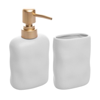 2 Peças para Banheiro Wolff Organic de Cerâmica Branco