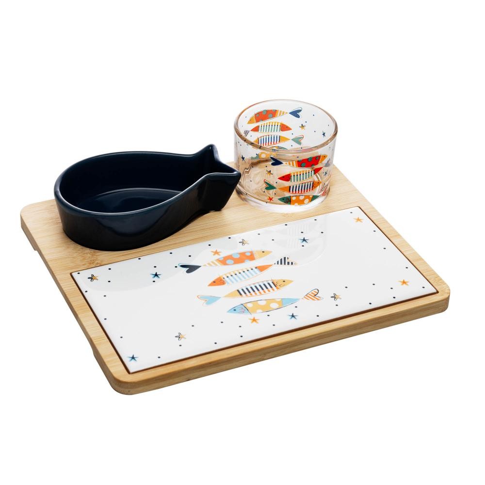 Kit de 4 Peças Wolff Iki de Bambu para Sushi Comida Japonesa Mesa Posta