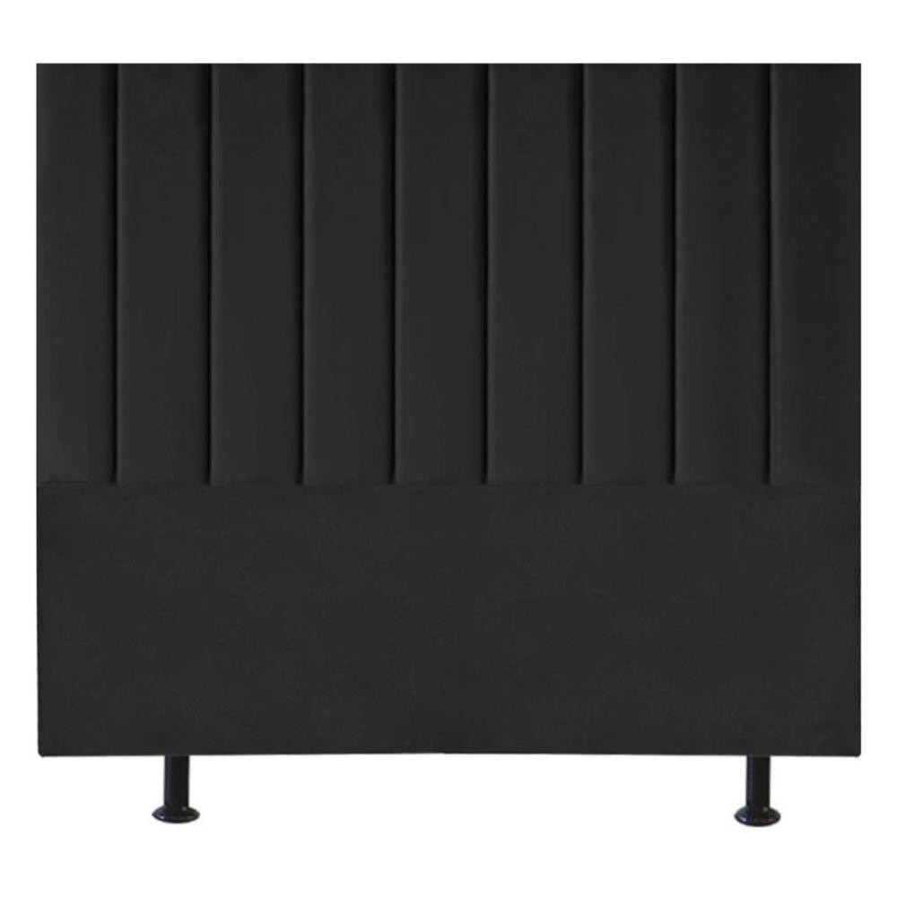 Cabeceira Estofada De Cama Casal King 195 Cm Taís Corino preto