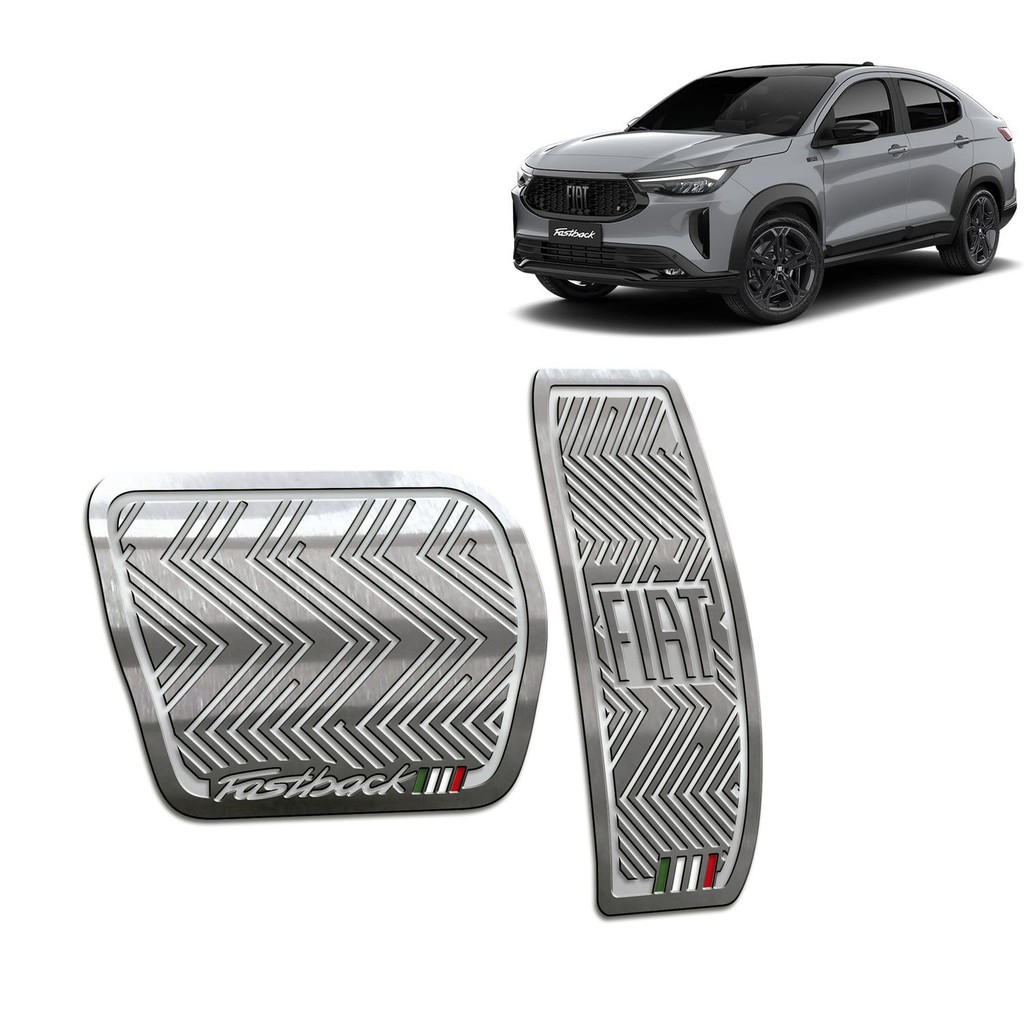 Pedaleira Fastback 23/.. Automático Aço Inox - Não fura o pedal em Oferta na Shopee