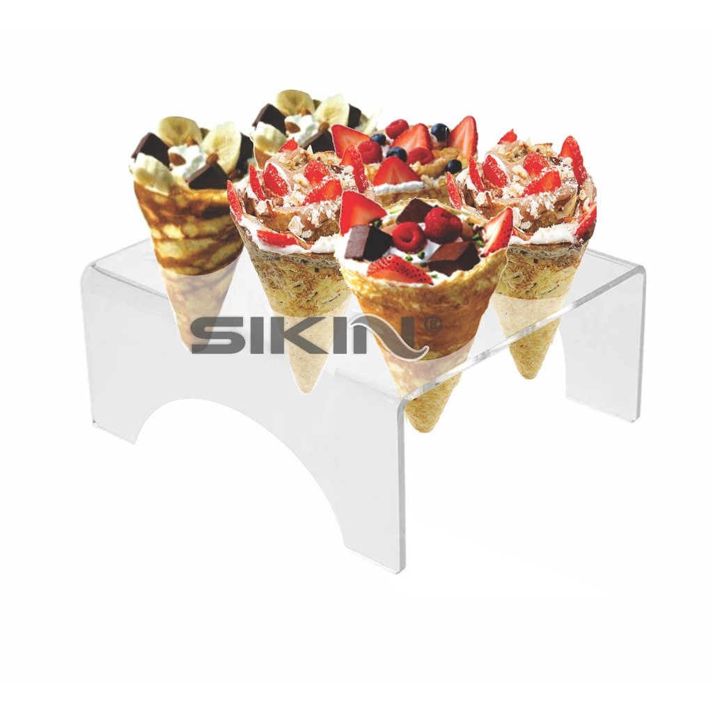 Suporte De Acrílico cone trufado Temaki Pizza Cone Sorvete