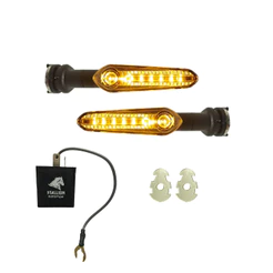 Par Piscas Seta LED Com Relé Encaixe Yamaha Universal