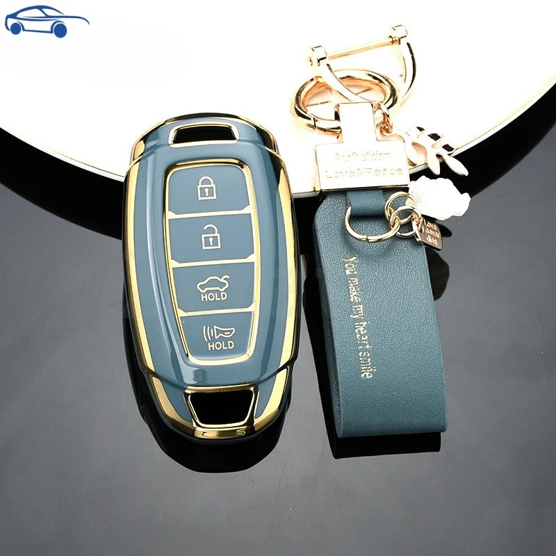 Auto TPU Shell Fob Para Hyundai Elantra Grandeur Accent Solaris Sonata Palisade Kona Creta I20 I30 I35 IX25 Tampa da chave do carro 981
