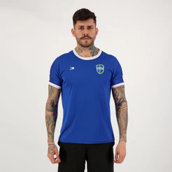 Camisa Placar Brasil Brasão Azul