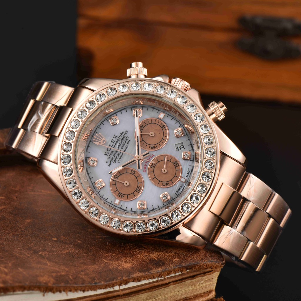 Rolex novo estilo moda luxo Rui relógio anel de diamante relógio de pulso de alta qualidade dgyh