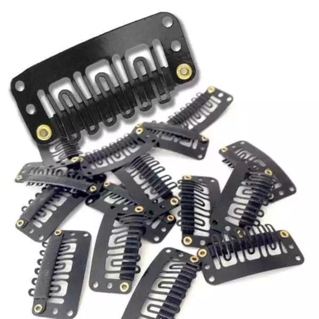 10 Presilhas Para Aplicação De Alongamento Aplique Tic Tac Mega Hair （Baratinha）