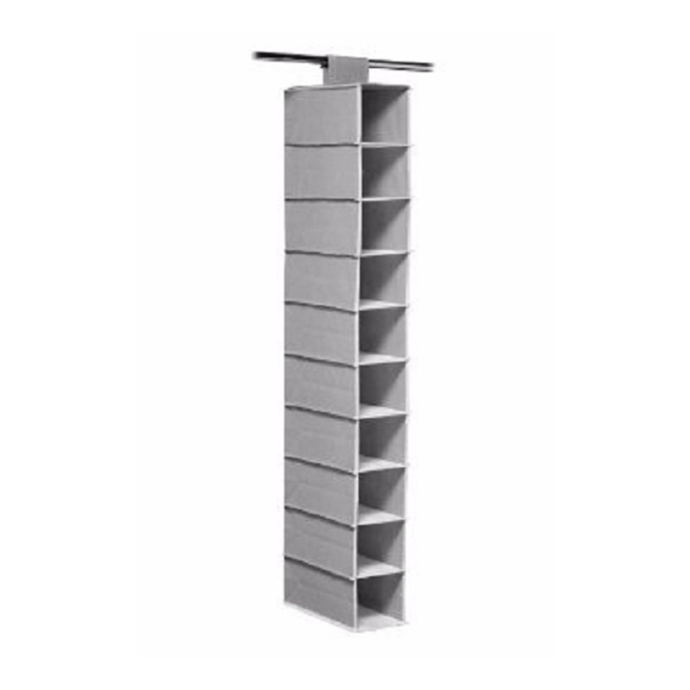 SAPATEIRA VERTICAL MULTIUSO 10 DIVISÓRIAS PRATELEIRAS ORGANIZADOR CABIDEIRO CINZA LINHA LUXO