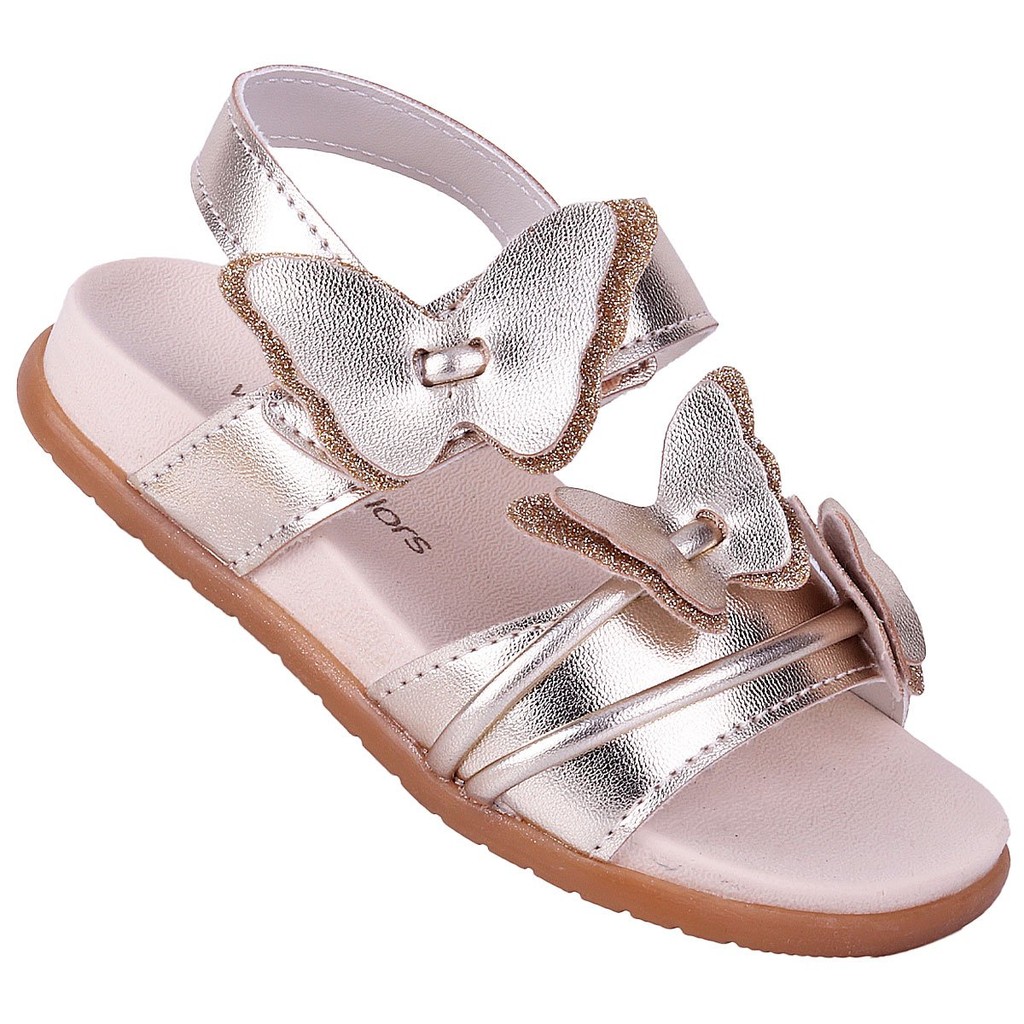 Sandalia Infantil Feminina Birken WorldColors - Ouro em Oferta na Shopee