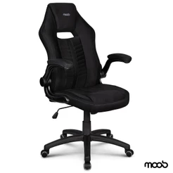Cadeira Gamer Profissional Moob Force Giratória Ergonômica Reclinável Braços Ajustáveis Preto