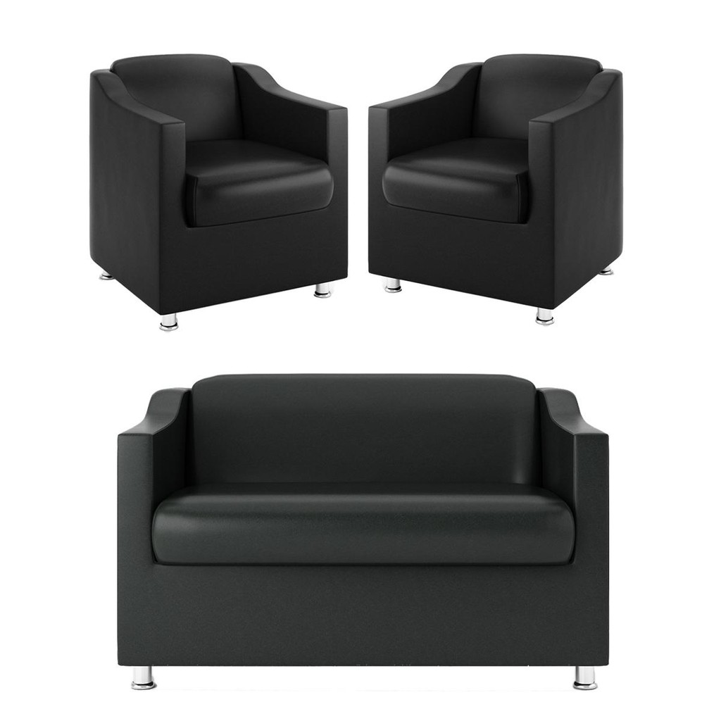 Kit 02 Poltronas Decorativas + Namoradeira Tilla 2 Lugares em Oferta na Shopee