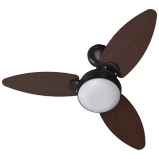 VENTILADOR DE TETO 3 PAS ELLUZ INVERTER PRETO / TABACO BIVOLT em Oferta na Shopee