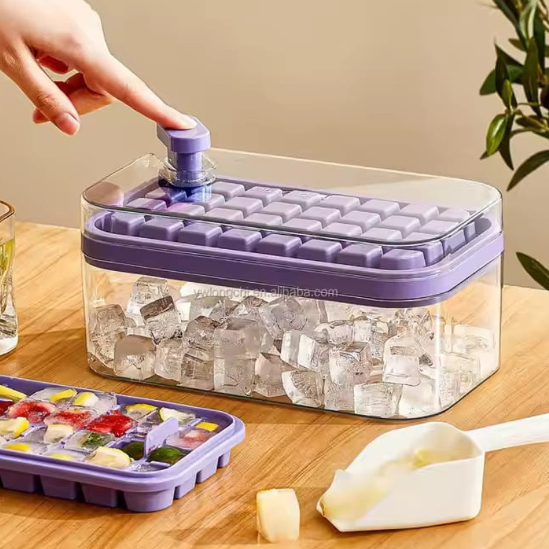 Recipiente Forma de Gelo faz 64 Cubos Bandeja Plástico coisas diferentes para casa kit cozinha