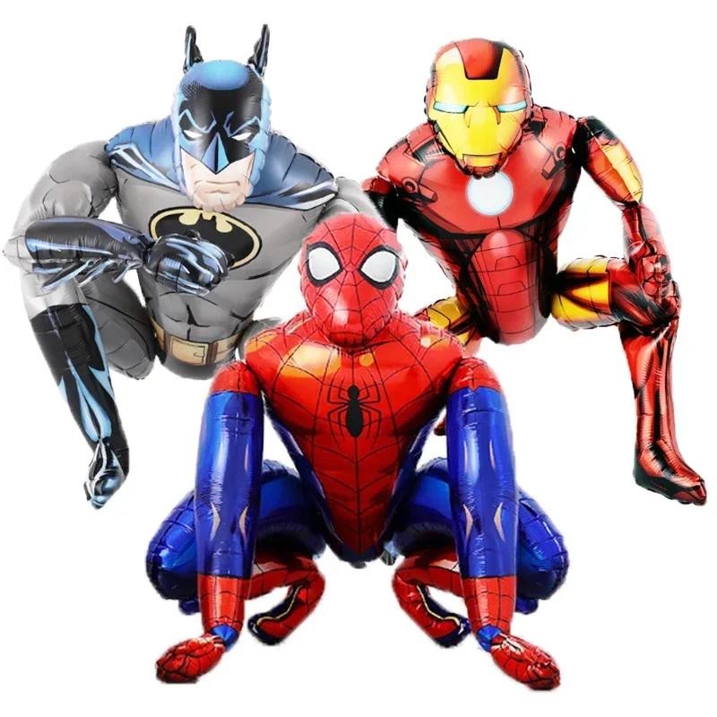 3D Grande Folha Spiderman Balões Homem De Ferro Festa De Aniversário Decoração Dos Desenhos Animados Brinquedo Das Crian em Oferta na Shopee