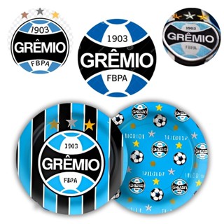 8 PRATO BOLO FESTA  GREMIO DE PAPEL 18 CM REGINA em Oferta na Shopee