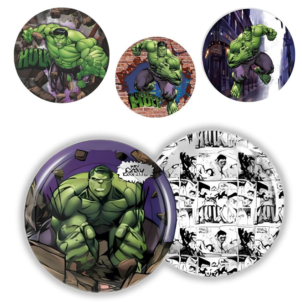 8 PRATO BOLO FESTA  HULK  DE PAPEL 18 CM REGINA - Home & Living