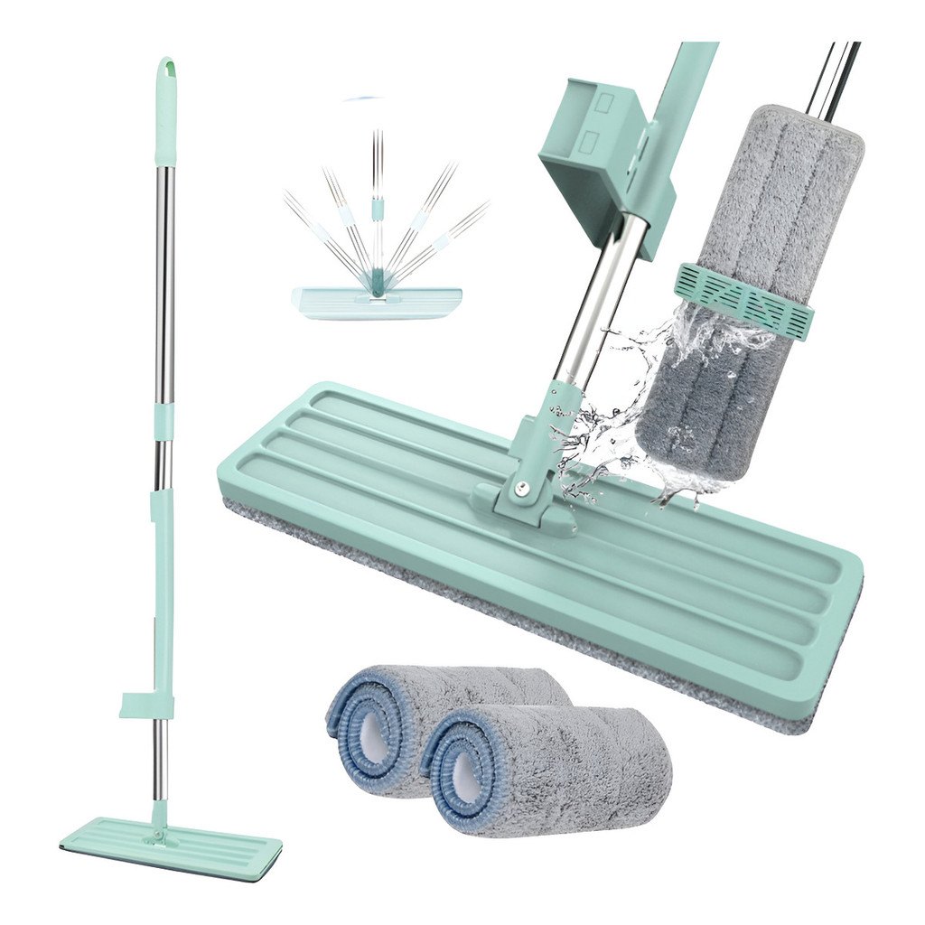 Rodo Mop Inteligente 360° Esfregão Flat Limpeza Com 2 Refis