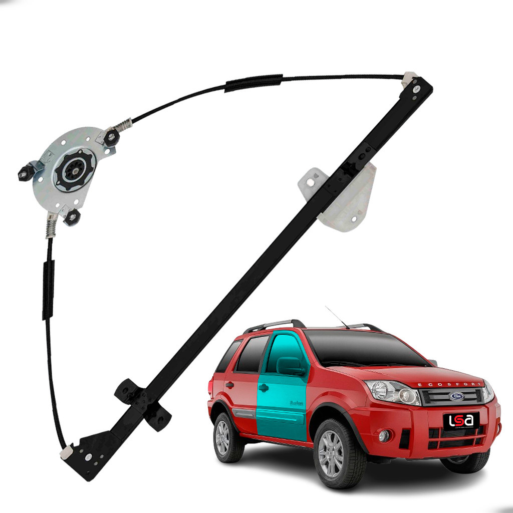 Elevador de Vidro Elétrico Dianteiro Direito Ford EcoSport 2003-2012 Silencioso Encaixe Perfeito Sem Motor Incluso