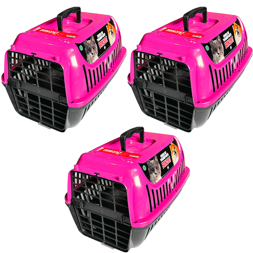 Kit 3 Caixa de Transporte Gato N1 Bolsa De Transporte Pet Cachorro Gato Coelho Com 4 Travas