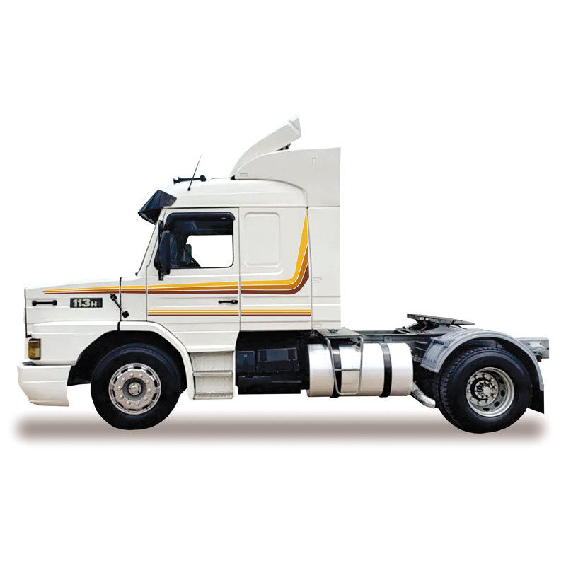 Kit Adesivo Faixas Caminhão Scania 112 Hw 113 Hw Laranja
