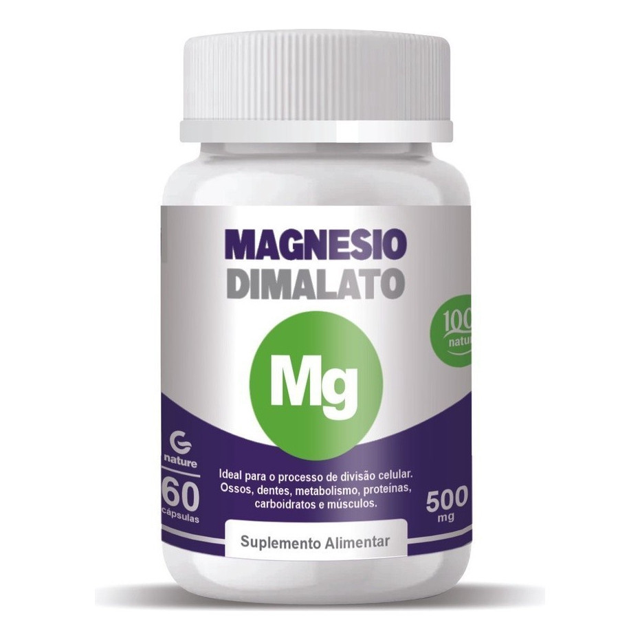 Magnésio Dimalato 500mg – 60 Cápsulas | Envio Imediato