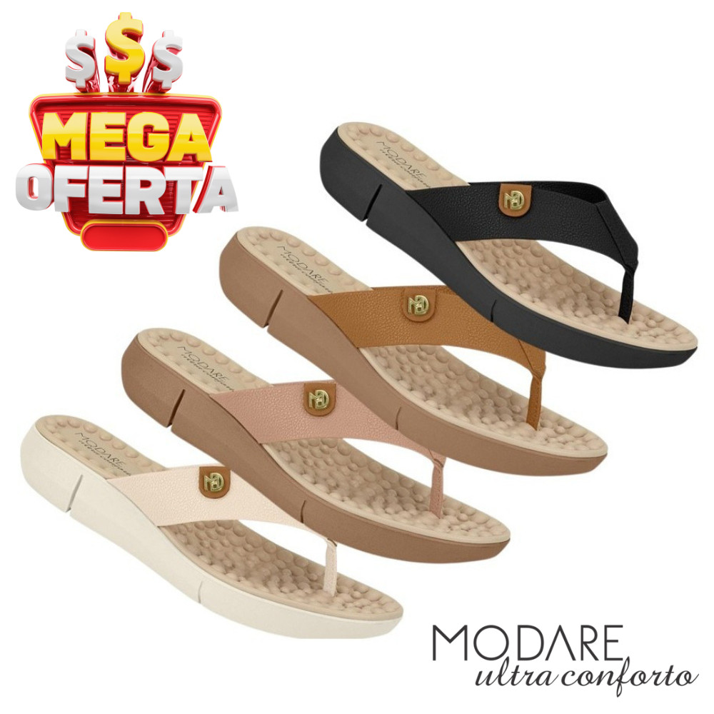Chinelo Tamanco MODARE ORIGINAL Ultraconforto Palmilha Flex Conforto 7142.106 PROMOÇÃO em Oferta na Shopee