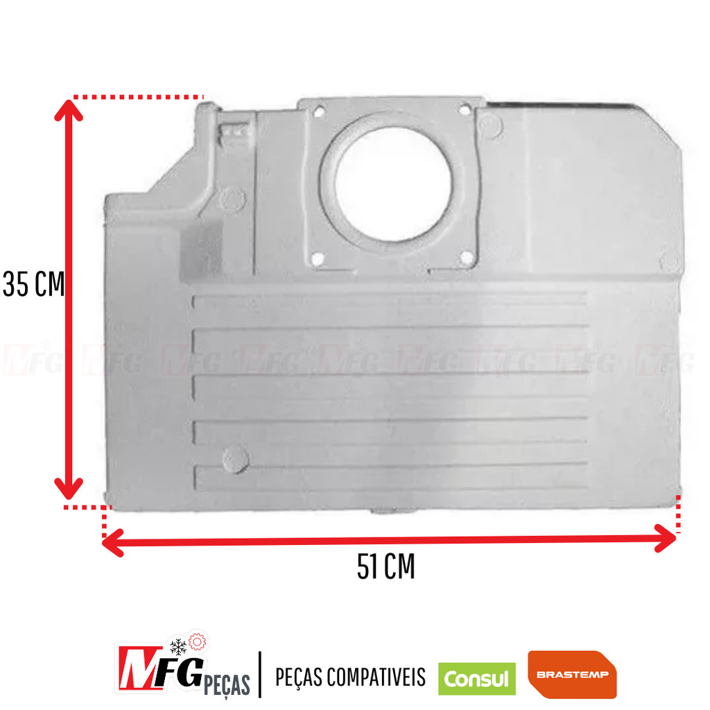 ISOLAÇÃO CAPA PROTETORA COMPATIVEL W10539793 35X51 BRM44 BRM45 BRM47 BRM48 PRO-LAV