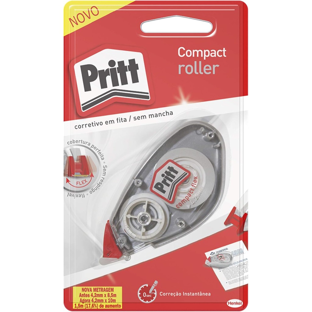 Corretivo em fita Compact Roller 10mx4,2mm - Pritt