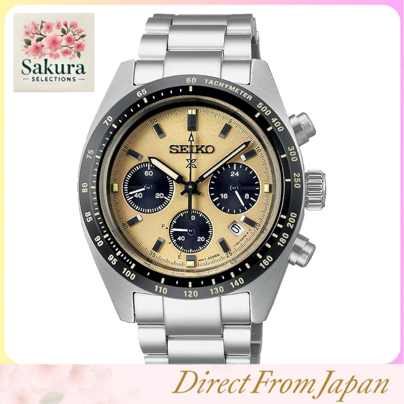 [Seiko] SEIKO Prospex PROSPEX Speedtimer SOLAR CHRONOGRAPH SSC817P1 Curved Sapphire Glass Men's Watch Gold Overseas Model [Parallel Import]