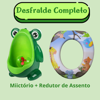 Mictório Penico Sapinho + Redutor de assento sanitário almofadado desfralde gentil menino Troninho em Oferta na Shopee