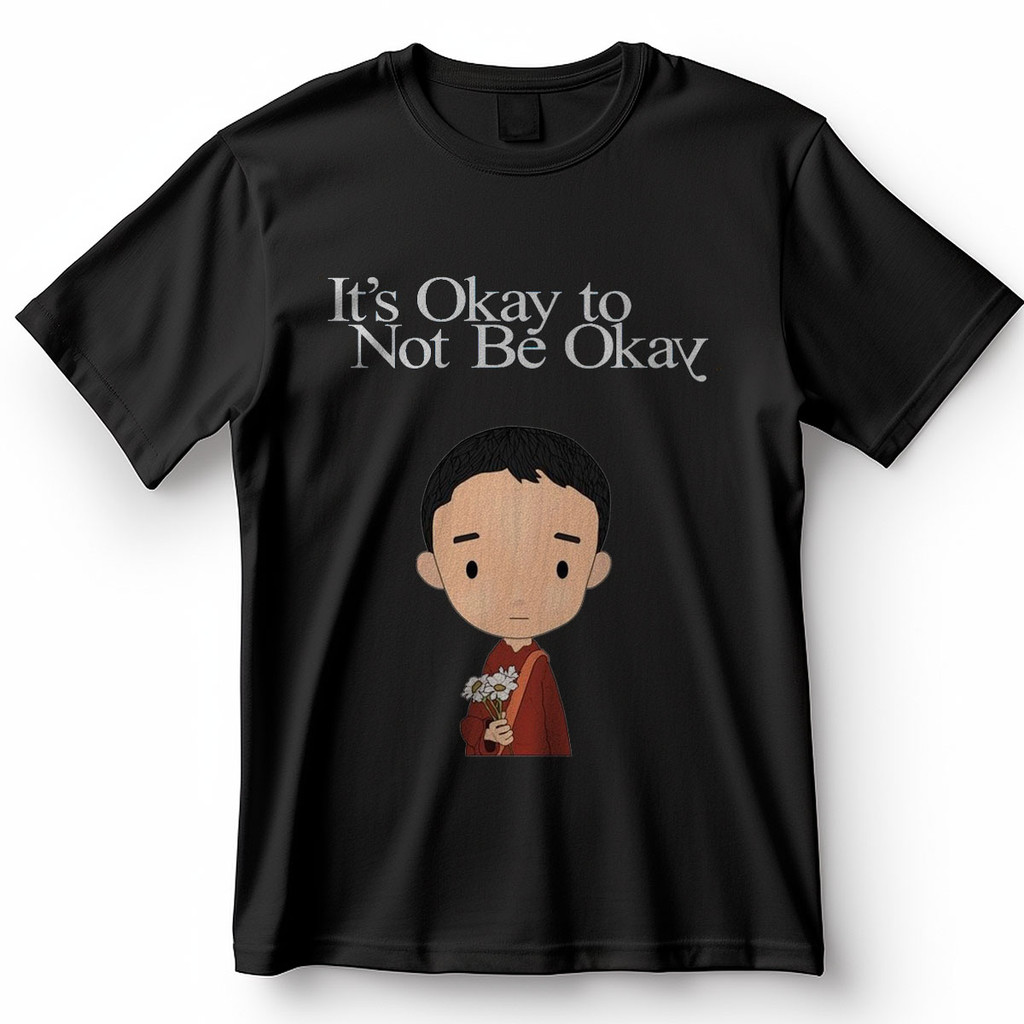 Camiseta It's Okay To Not Be Okay Gang Tae Chibi Dorama Blusa Camisa 100% Algodão